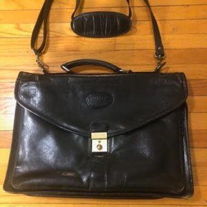 Bugatti vintage leather messenger/laptop bag